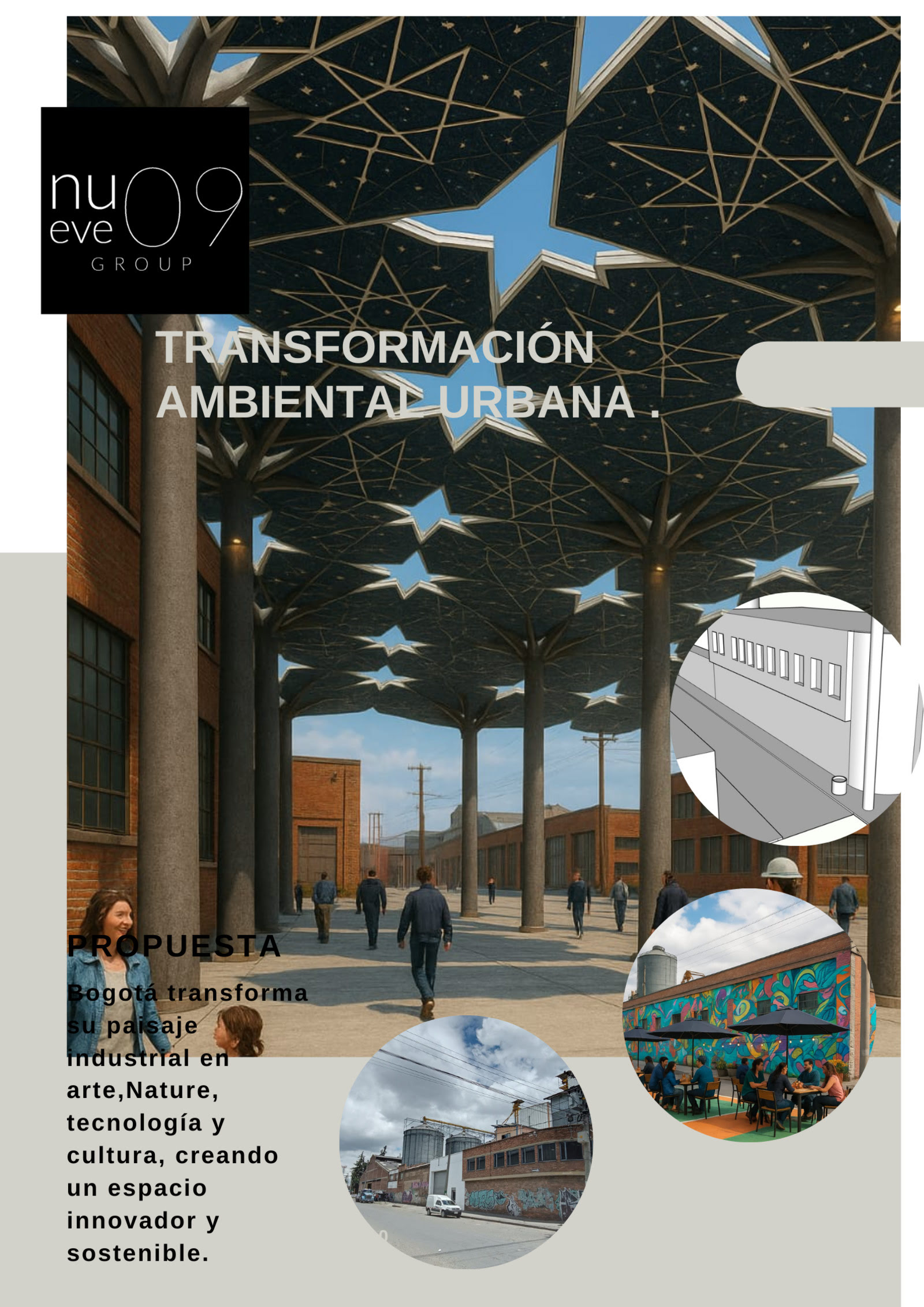 Susurros verdes en un cielo nublado: La transformación futurista del paisaje industrial de Bogotá