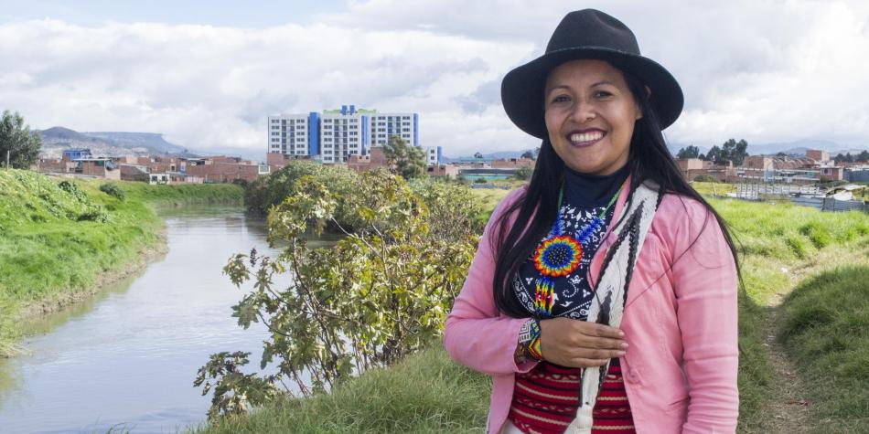 Ángela Chiguasuque la gobernadora del cabildo de Bosa